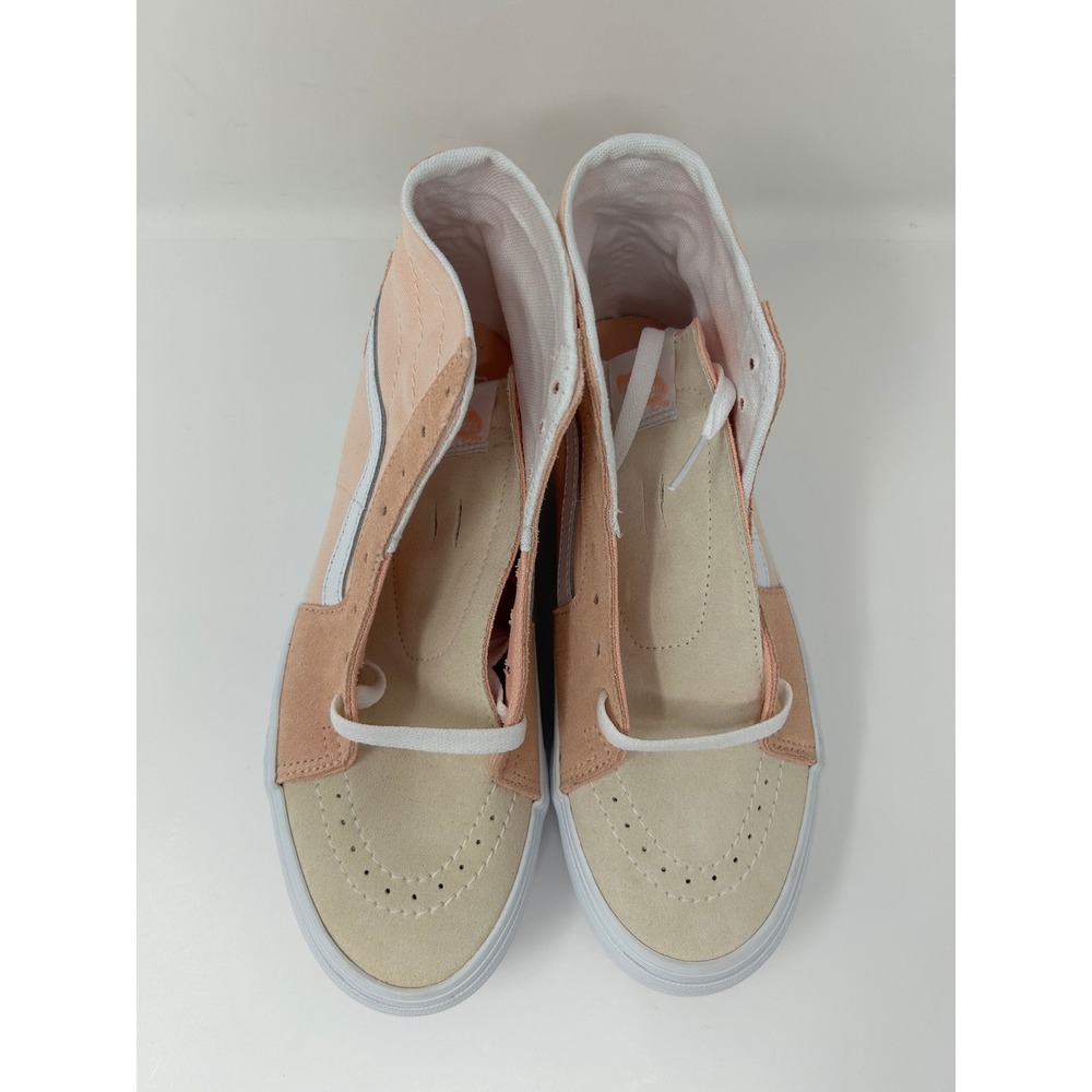 Vans Sk8-Hi Platform 2.0 Peach High Top Sneakers Womens 8.5 Suede Canvas Shoes - Picture 4 of 9